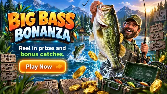 Big Bass Bonanza slotunun banneri