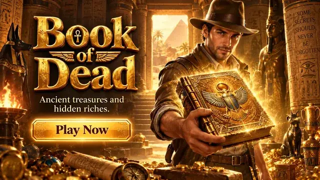 Book of Dead slotunun banneri