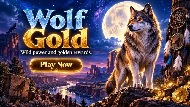 Wolf Gold slotunun banneri
